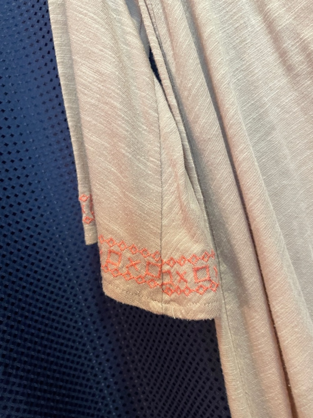 Umgee Cream Tunic with Coral Embroidery - Picture 11 of 11